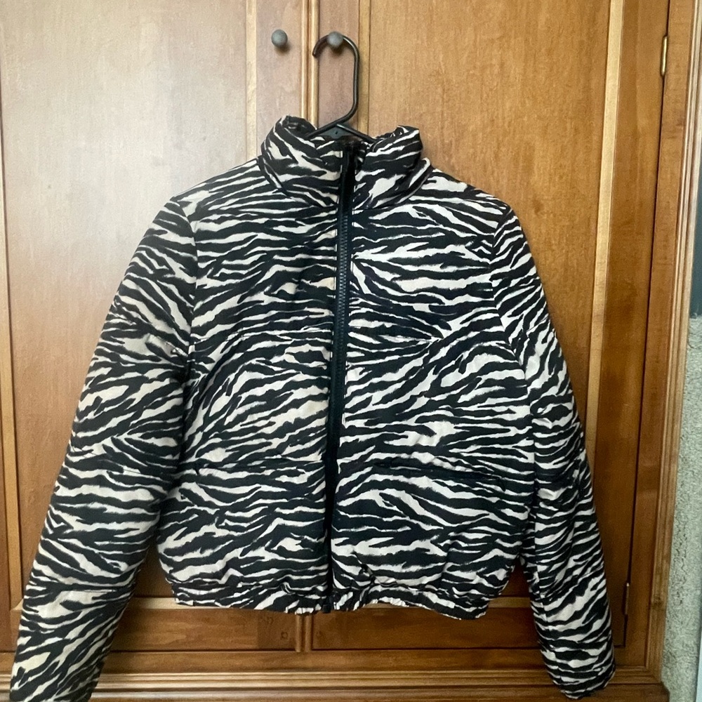 Zebra Puffer Coat
